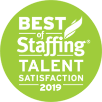 Best of Staffing Talent Satisfaction. Ranked in the top 2% of agencies nationwide